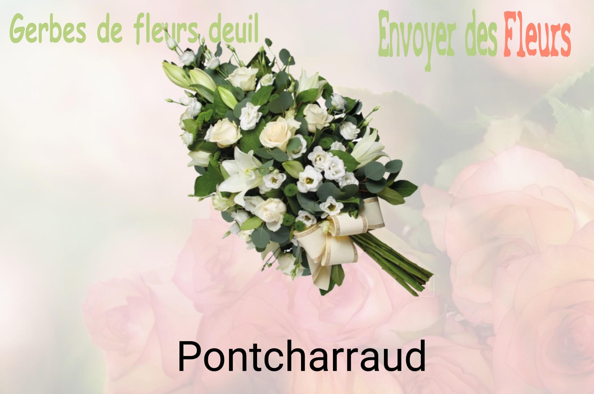 Gerbe de fleurs de deuil livrée à Pontcharraud